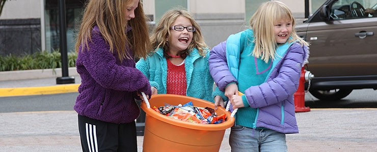 Halloween candy donations in Reston, Virginia