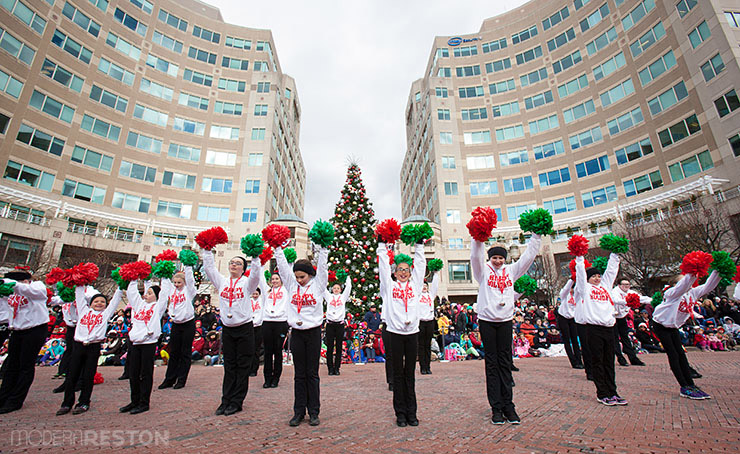 Children dancing with Dance Xone Extreme in the Reston Holiday Parade