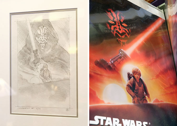 Star Wars art at ArtInsights film art gallery at Reston Town Center